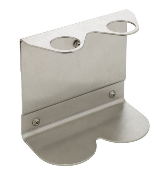 Image of BRK04MBS - stainless steel 2 bottle holder in stainless steel.
