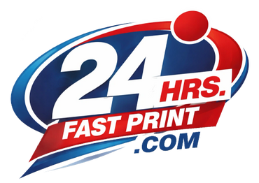 Logo of 24 HRS Fast Print, a quick printing service.