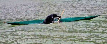 My first day in my skin-on-frame kayak.
