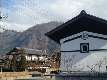 Countryside buildings in Yamanashi, Japan