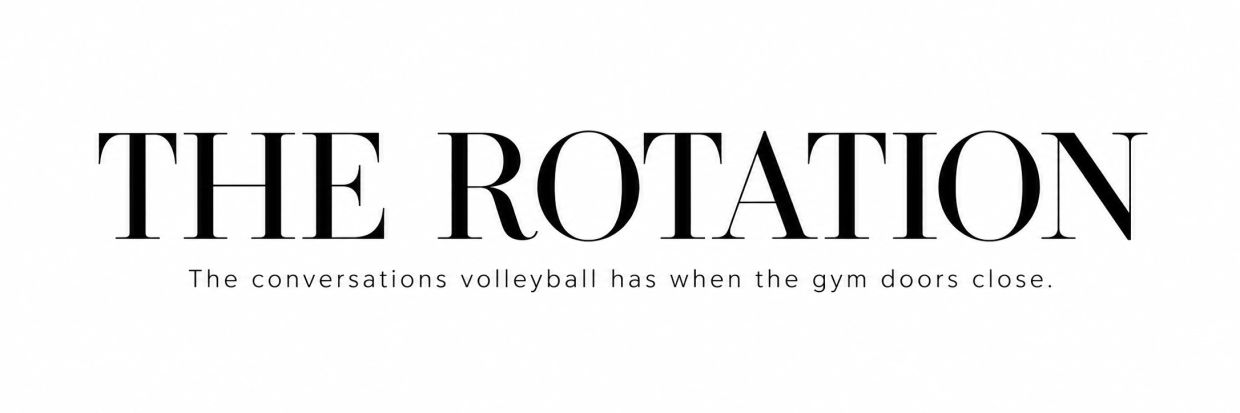 Logo of The Rotation volleyball conversations.