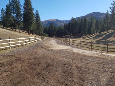 Commercial fence installed in business property in Polson, MT.