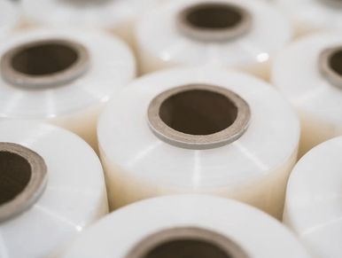 Machine stretch film used for pallet stabilization in warehouses and distribution centers