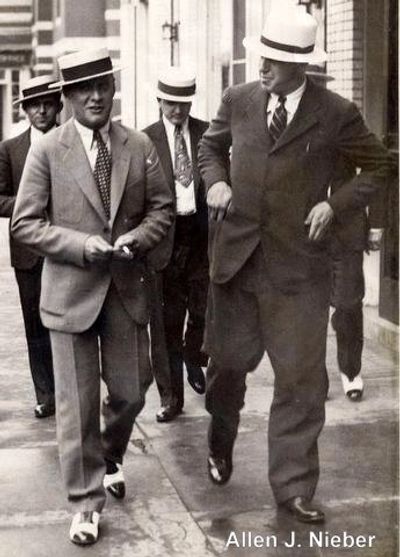 Allen Nieber (right) on the beat during Prohibition.
