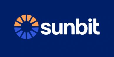Sunbit logo with sun and blue design.