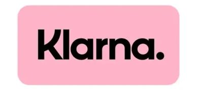 Klarna logo on a pink background.