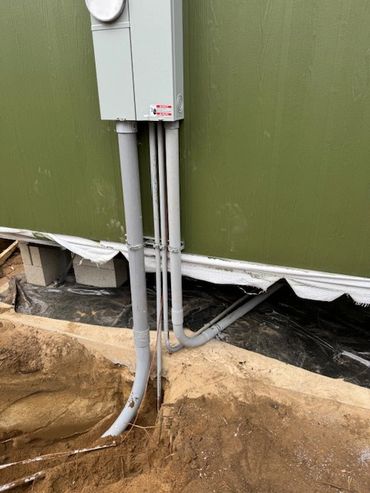 Electrical meter with underground wiring installation