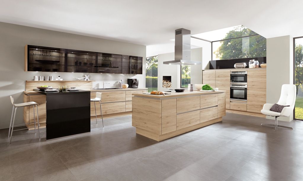 Nobilia Line-N handleless Riva San remo Oak kitchen scandi style kitchen