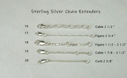 Sterling Silver Chain Extenders Extensions
