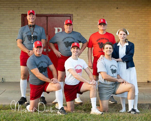 Members of the coaching staff at Rocin High School, and their favorite nurse.
