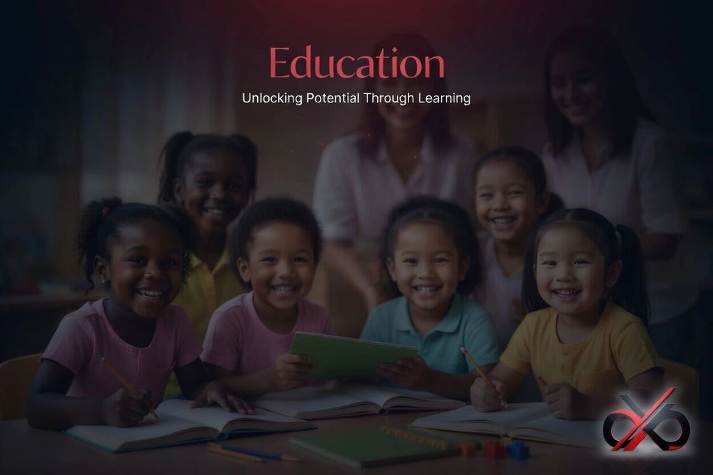 Happy children learning together with teachers in a classroom setting.