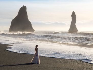 Black Lava Sand Beach