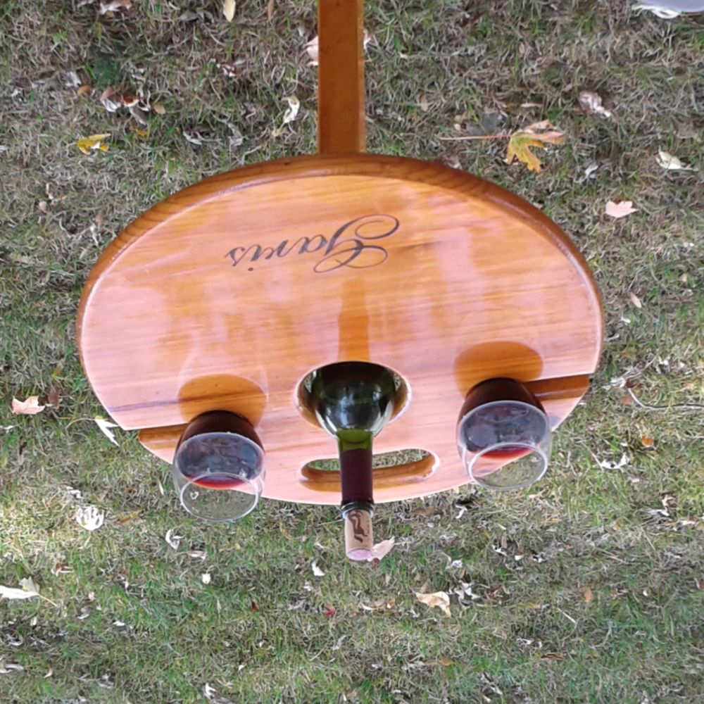 Personalized portable wine table. A unique gift for weddings, Christmas, retirement, birthdays, etc.