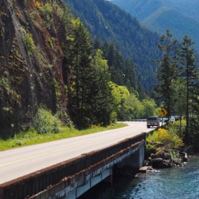 good driving road on Olympia Hwy in Washington