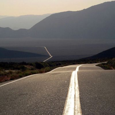 Westgard Pass driving road in California