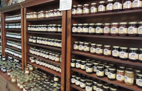 Glass jar jams jelly and preserves