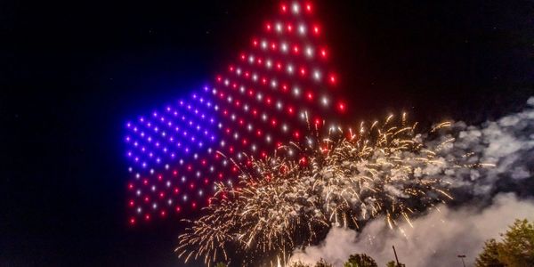 drones with fireworks