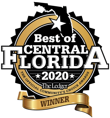 Best of Central Florida 2020 Winner badge with gold and black design.