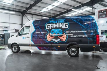 prestige gaming van, gaming bus, gaming bus north wales