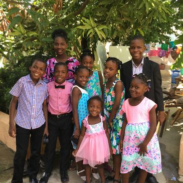 Children dressed for a party