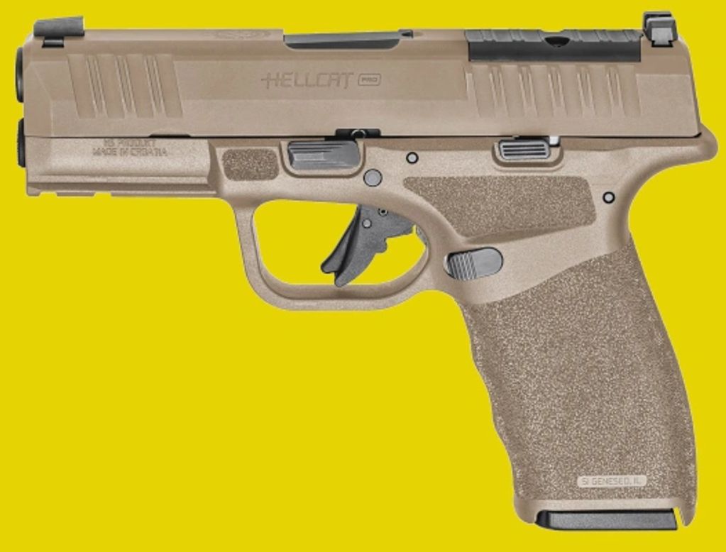 Springfield Armory Hellcat Pro 9mm, 3.7” bbl., OSP, Desert FDE, 15 shot Sku: HCP9379FOSP