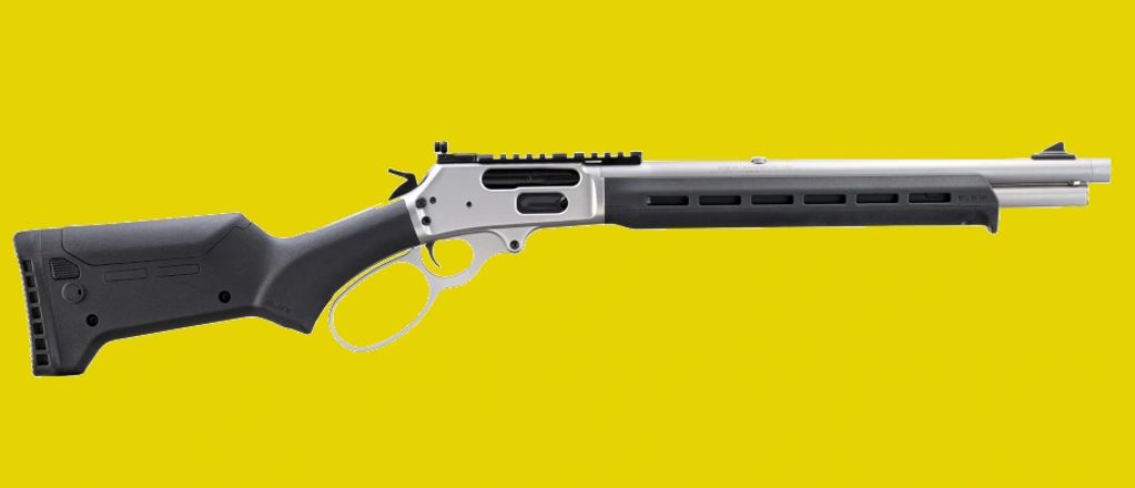 Marlin 1895 Trapper 45-70 Stainless, 16” Adjustable Magpul stock 6 shot Picatinny rail, SKU: 70912