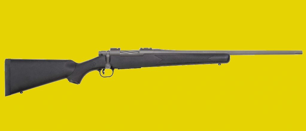 Mossberg Patriot Synthetic SS Cerakote .243 WIN 22” fluted bbl. DBM, SKU: 28005