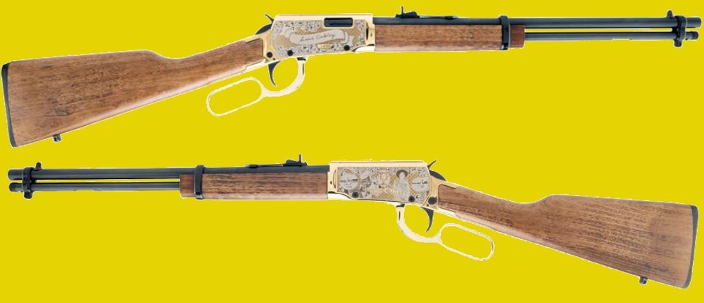 Rossi Rio Bravo limited Annie Oakley .22LR, engraved gold, 18” bbl., 15-shot, SKU: TERL2218WDGAO