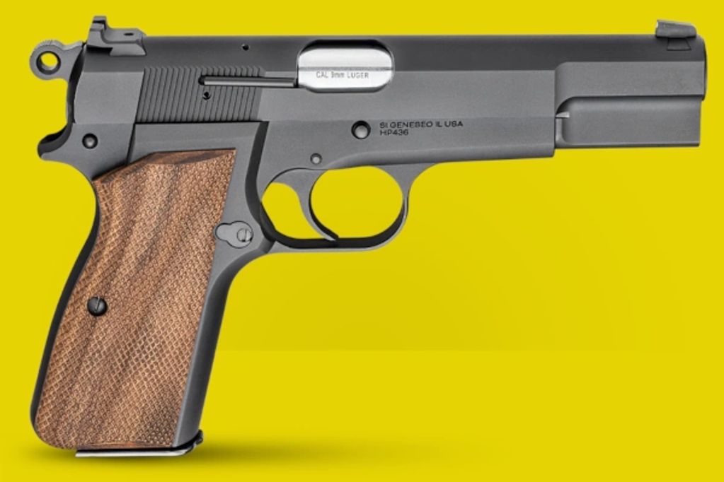 Springfield Armory SA-35 9mm 4.7” bbl. Walnut grips, 15-shot, SKU: HP9201