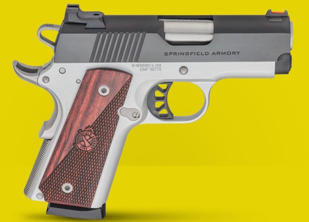 Springfield Armory 1911 Ronin EMP , 9mm, Match grade 3”bbl., stainless/black, 9-shot SKU: PX9123L