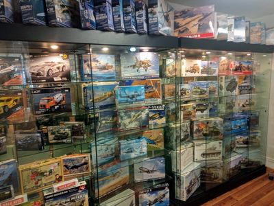 interior of book and hobby shop