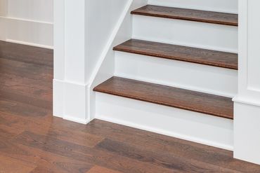 Wire Brushed White Oak Engineered Hardwood Flooring with Flush Mount Vents, Priddis Alberta