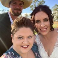 Celebrant Kate with married couple from Mareeba