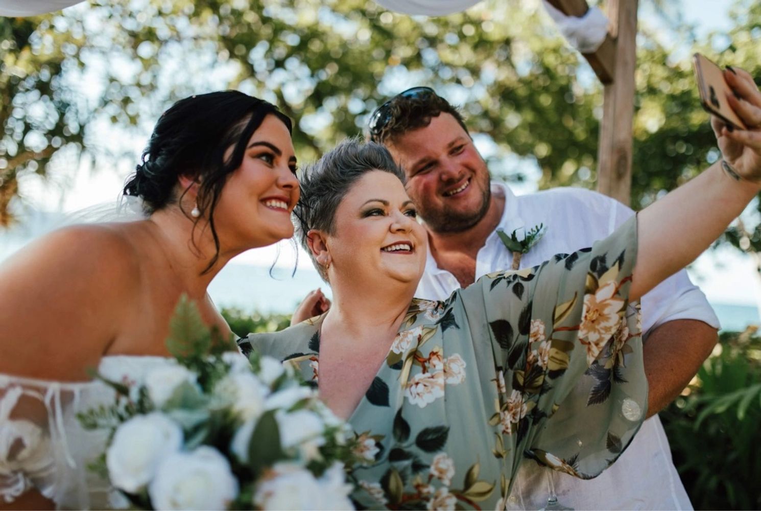 Celebrant bride groom marriage ceremony wedding elopement selfie