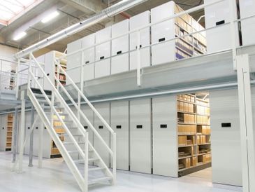 Bruynzeel Double Decked Mobile Shelving