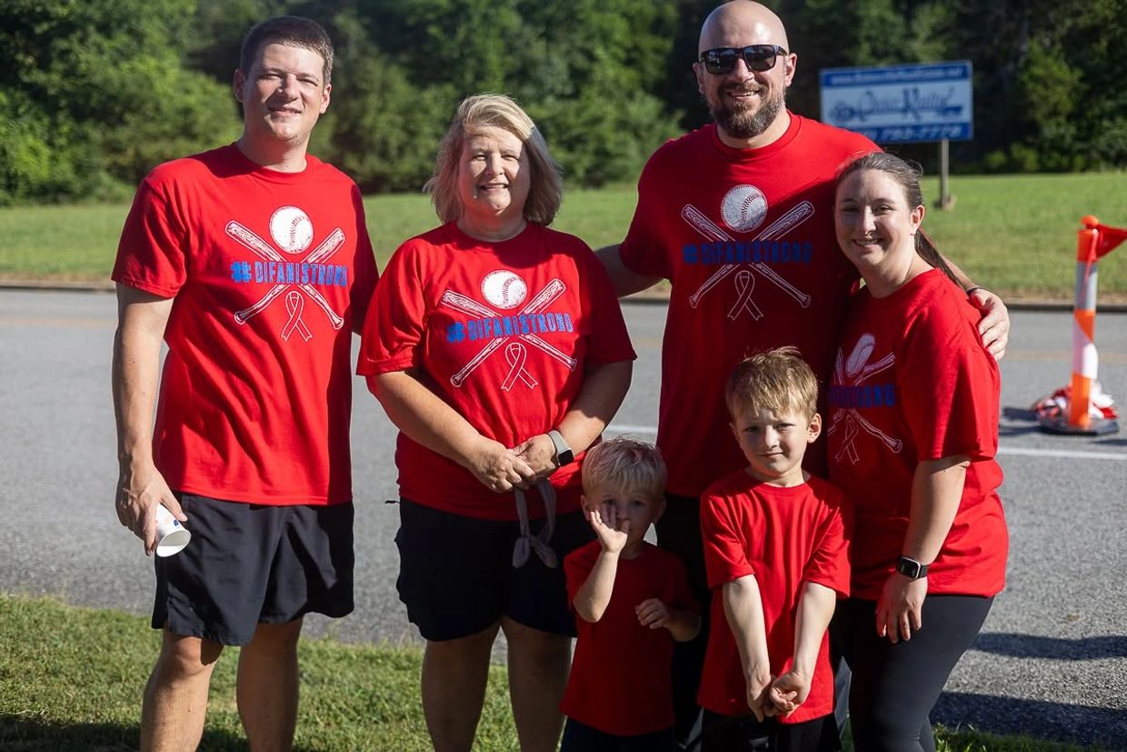 Brett Difani and family at Byron Difani Memorial 5K.