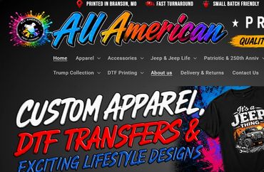 Website for All American Print Company, Branson, MO.
allamprint.com