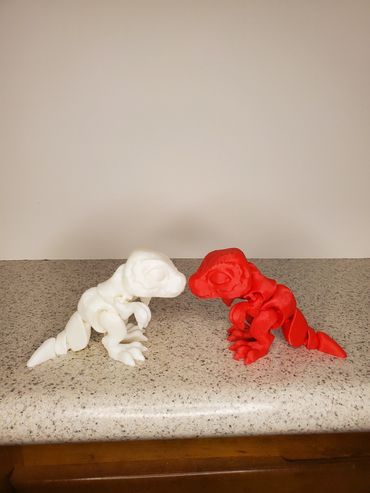 Tiny T-Rex designed by Cinderwing3d, printed in house.