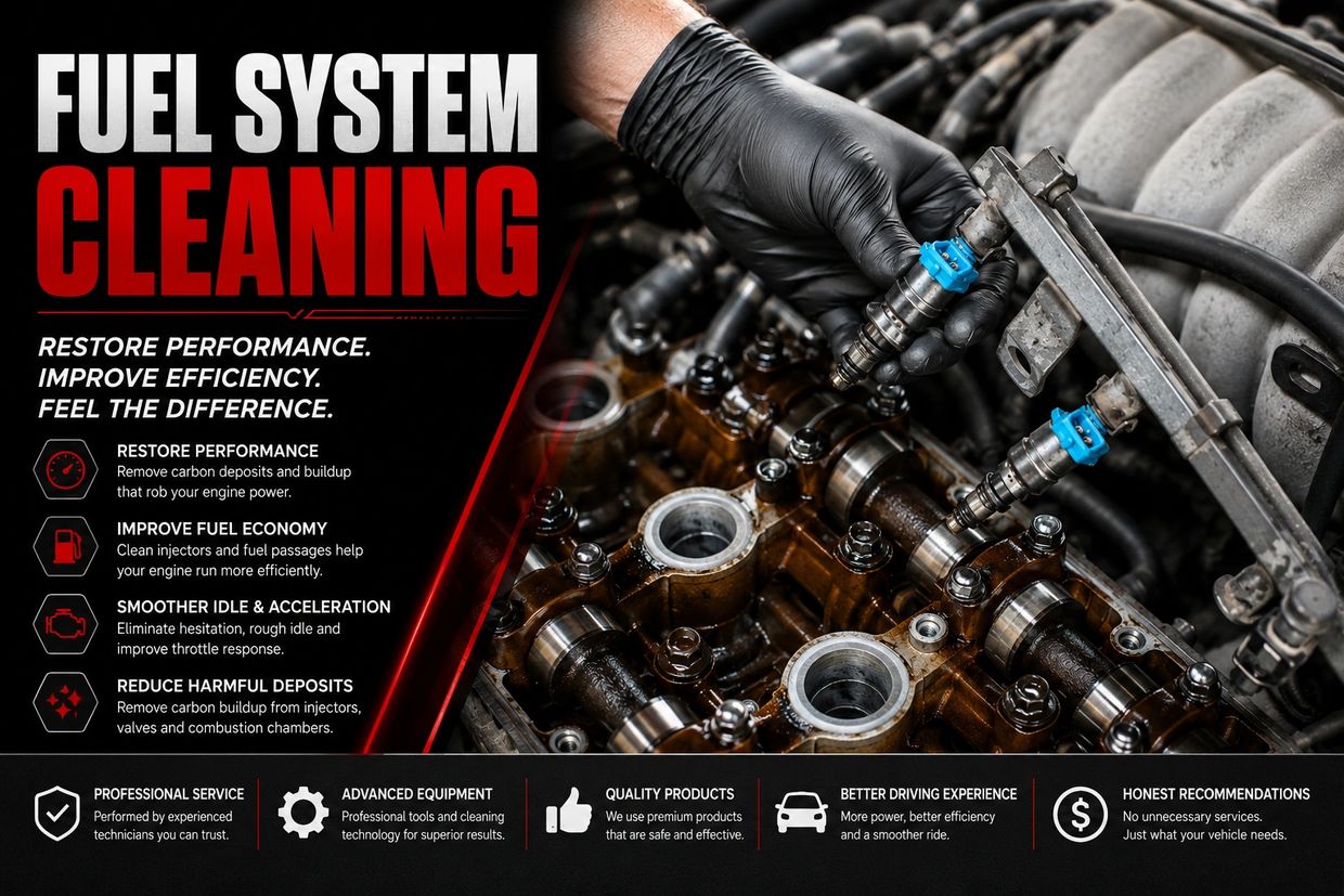 Fuel system cleaning benefits and services overview.