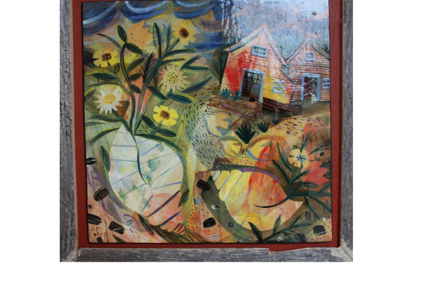 "On The Beach". 22 3/4x22 1/4 inhes.$520