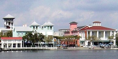 Historic city buildings standing in front of the Pont bridge