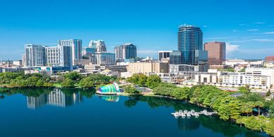 City skyline with historic buildings in front of a Pont bridge