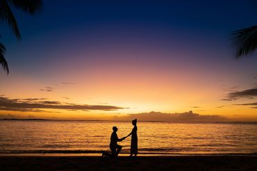 Best Proposal Ideas During Sunset In Mauritius - Couple - Blue Hour - Mauritius_photographer