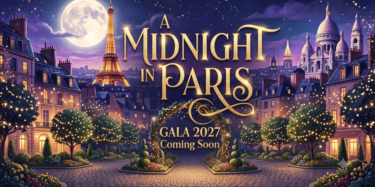 Fantasy poster of a Paris night gala set in 2027.