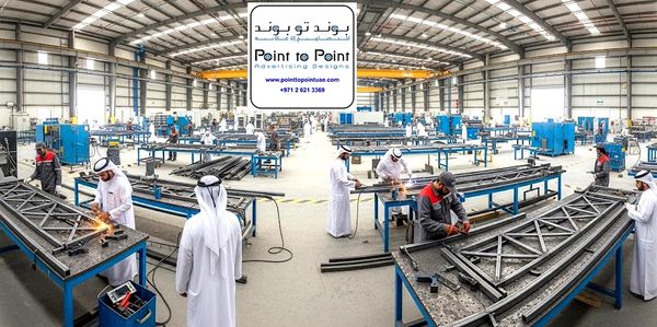 Point to Point Industries team performing fabrication work in UAE