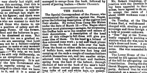 Excerpt of The Sun newspaper (1875) on the Noctes