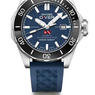 A Ultimate Watch by Swiss D1ver, a diver watch with an helium release valve, 3280ft water resistant