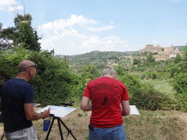 two people painting together