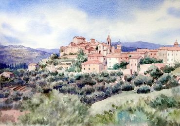 watercolour of Montisi