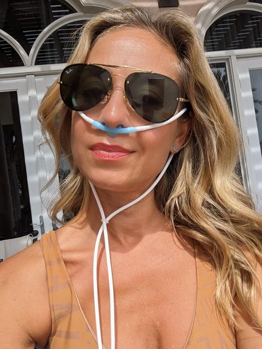 Haus of V getting a dose of Hydrogen Therapy with Hue Light USA